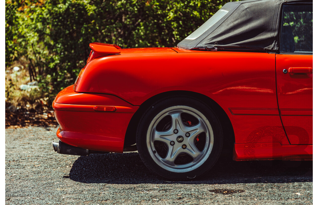 11/1989 Ford Capri Turbo SA 2d Convertible Red 1.6L