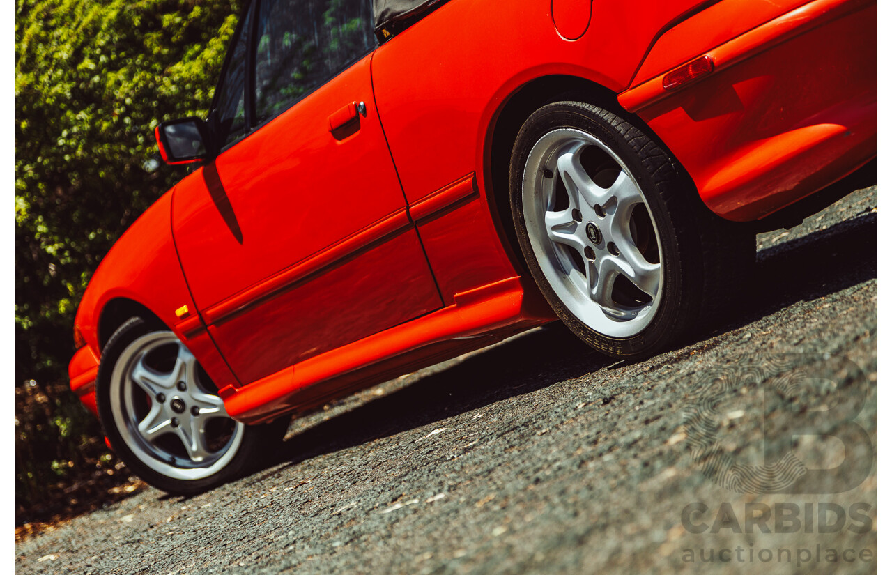 11/1989 Ford Capri Turbo SA 2d Convertible Red 1.6L