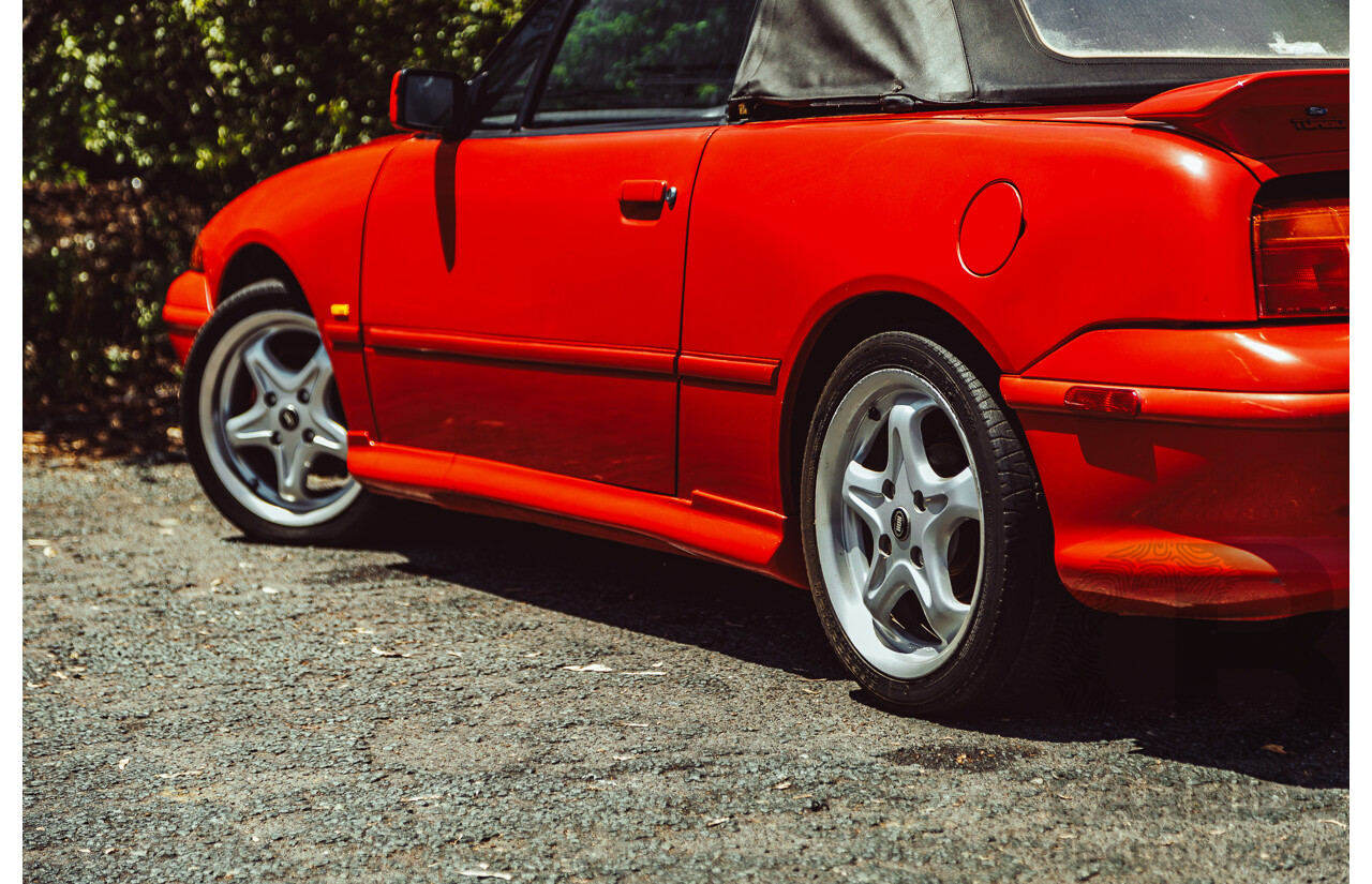 11/1989 Ford Capri Turbo SA 2d Convertible Red 1.6L