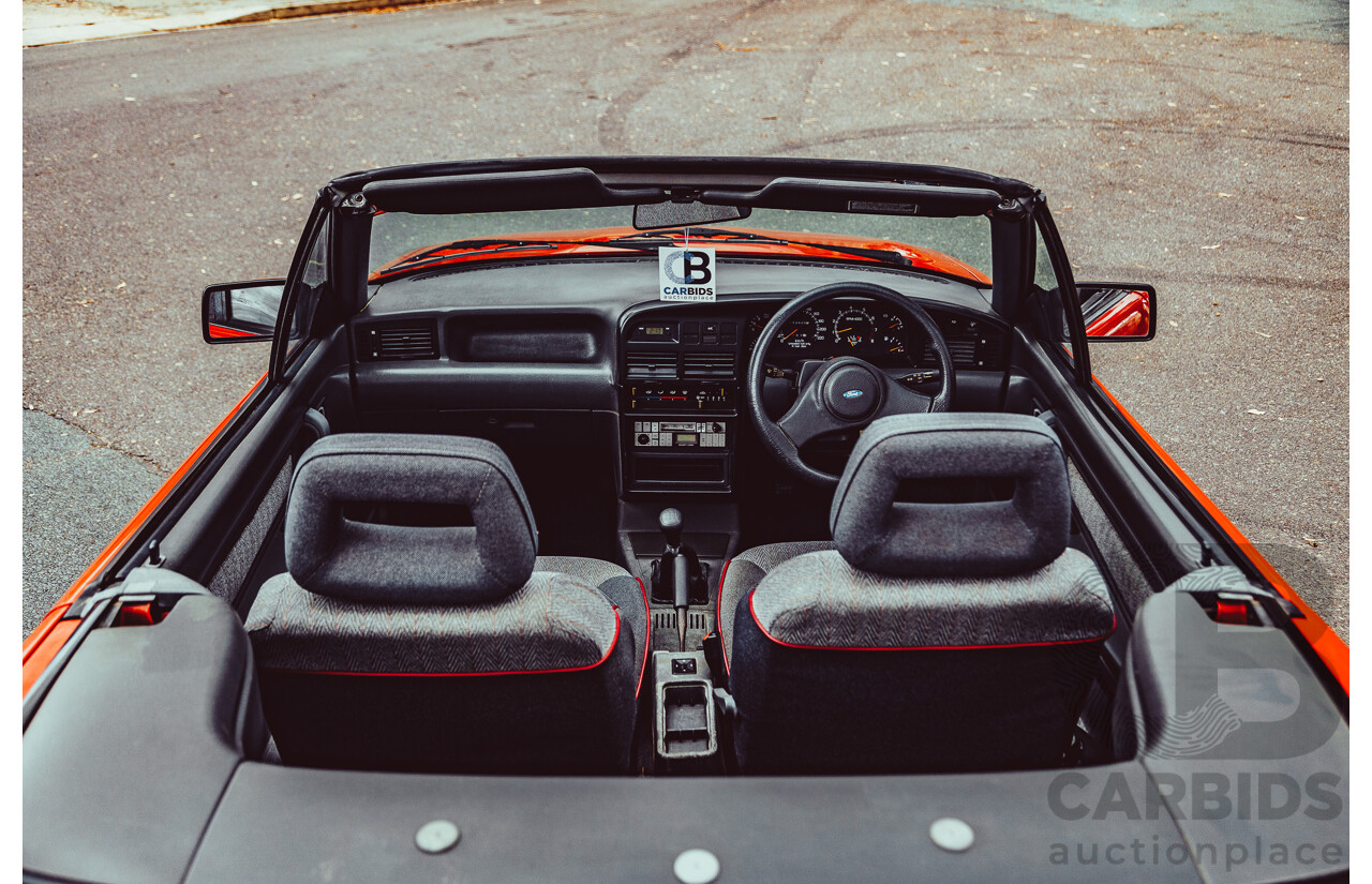 11/1989 Ford Capri Turbo SA 2d Convertible Red 1.6L