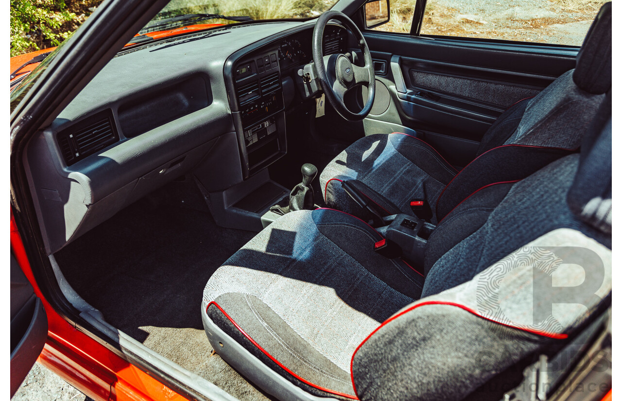 11/1989 Ford Capri Turbo SA 2d Convertible Red 1.6L