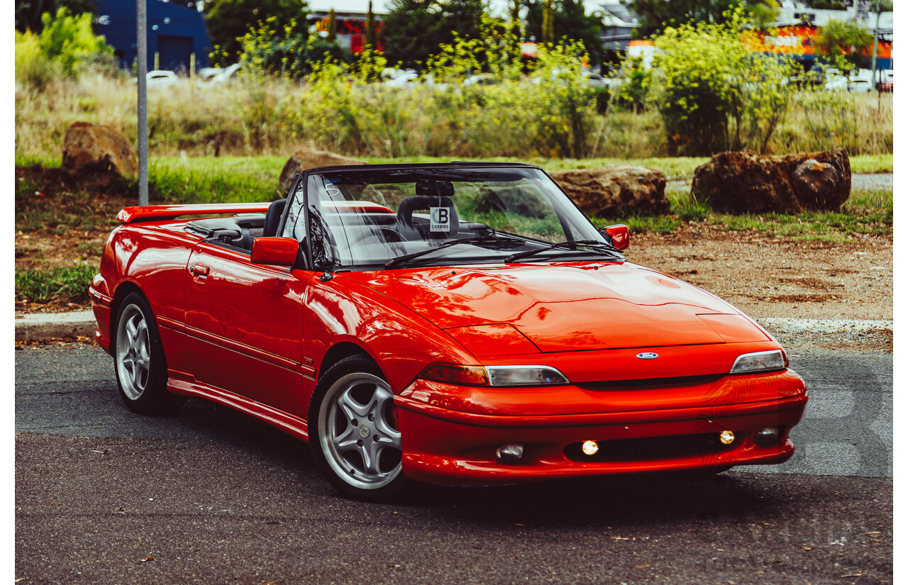 11/1989 Ford Capri Turbo SA 2d Convertible Red 1.6L