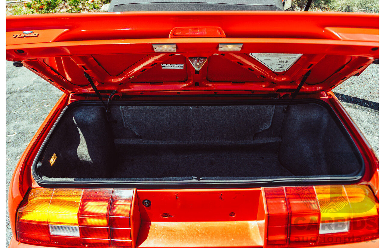 11/1989 Ford Capri Turbo SA 2d Convertible Red 1.6L