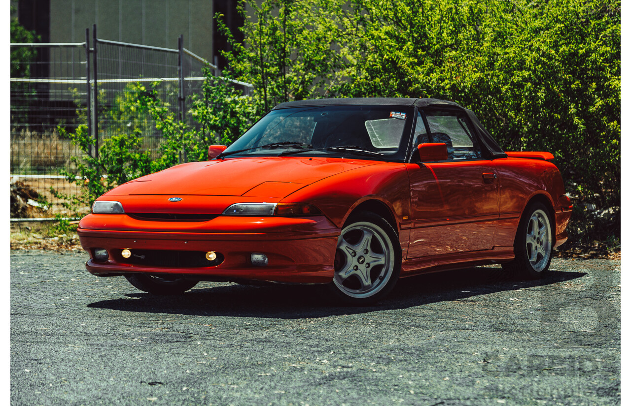 11/1989 Ford Capri Turbo SA 2d Convertible Red 1.6L