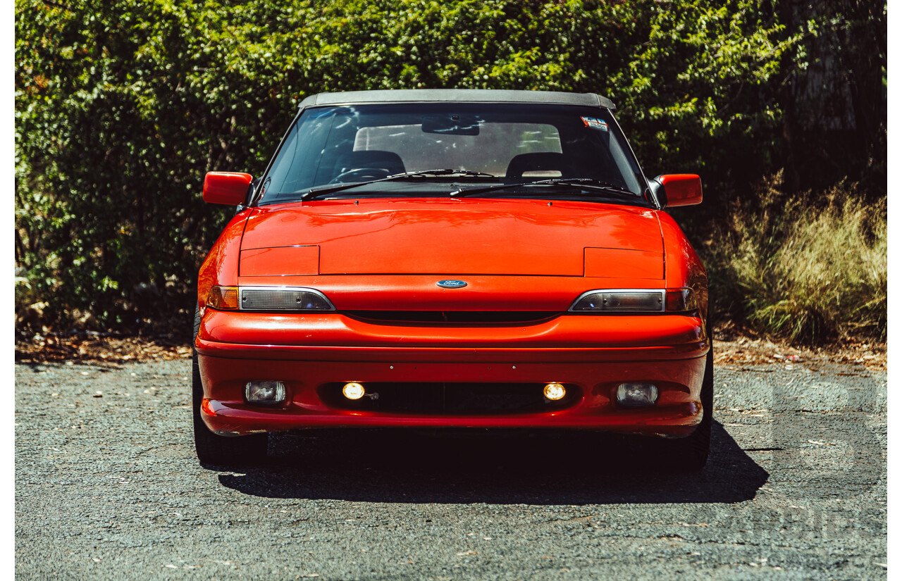 11/1989 Ford Capri Turbo SA 2d Convertible Red 1.6L