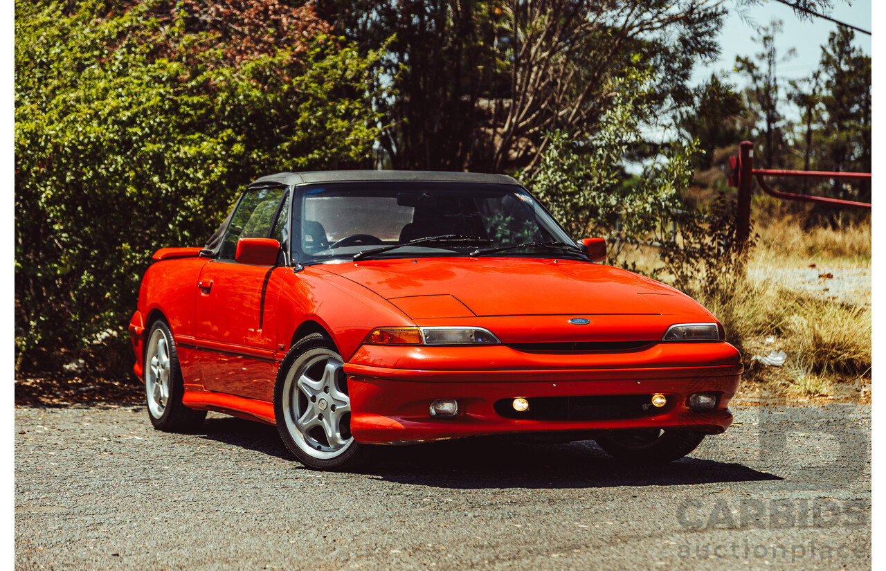 11/1989 Ford Capri Turbo SA 2d Convertible Red 1.6L