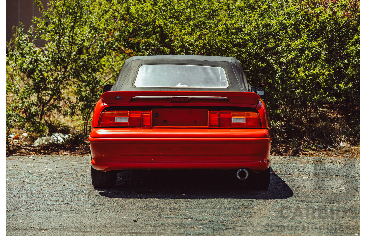 11/1989 Ford Capri Turbo SA 2d Convertible Red 1.6L