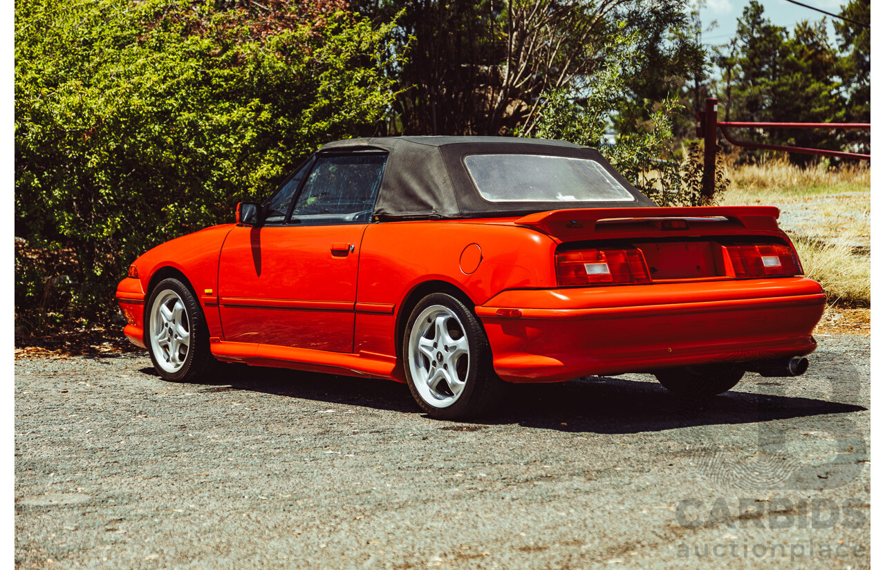 11/1989 Ford Capri Turbo SA 2d Convertible Red 1.6L