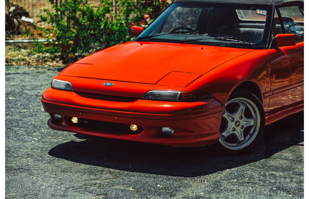 11/1989 Ford Capri Turbo SA 2d Convertible Red 1.6L