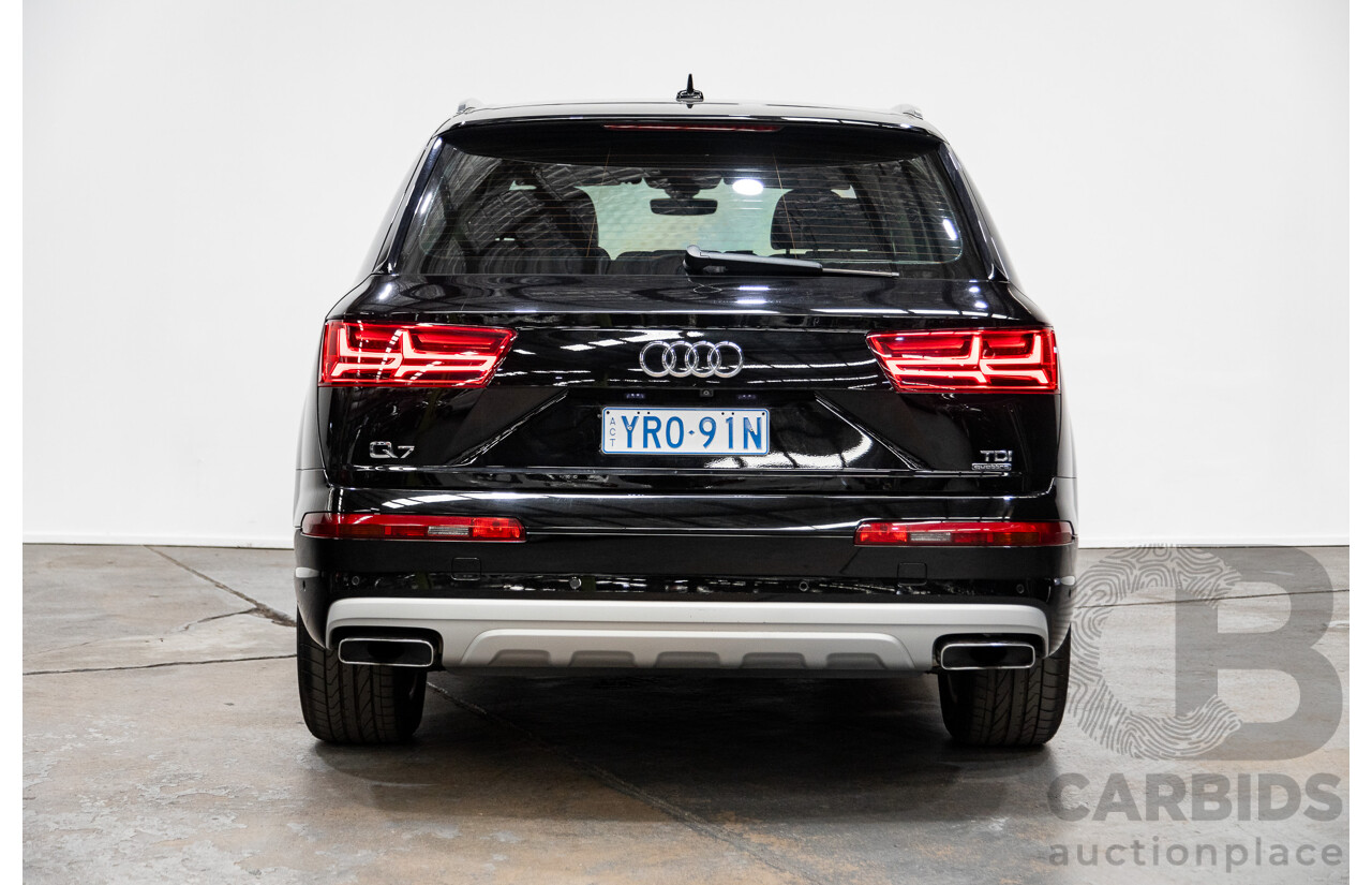 11/2015 Audi Q7 3.0 TDI Quattro (AWD) 4M 4d Wagon Black Turbo Diesel 3.0L - 7 Seater