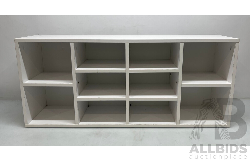 White Laminate Office Pigeon Hole Filing Cabinet