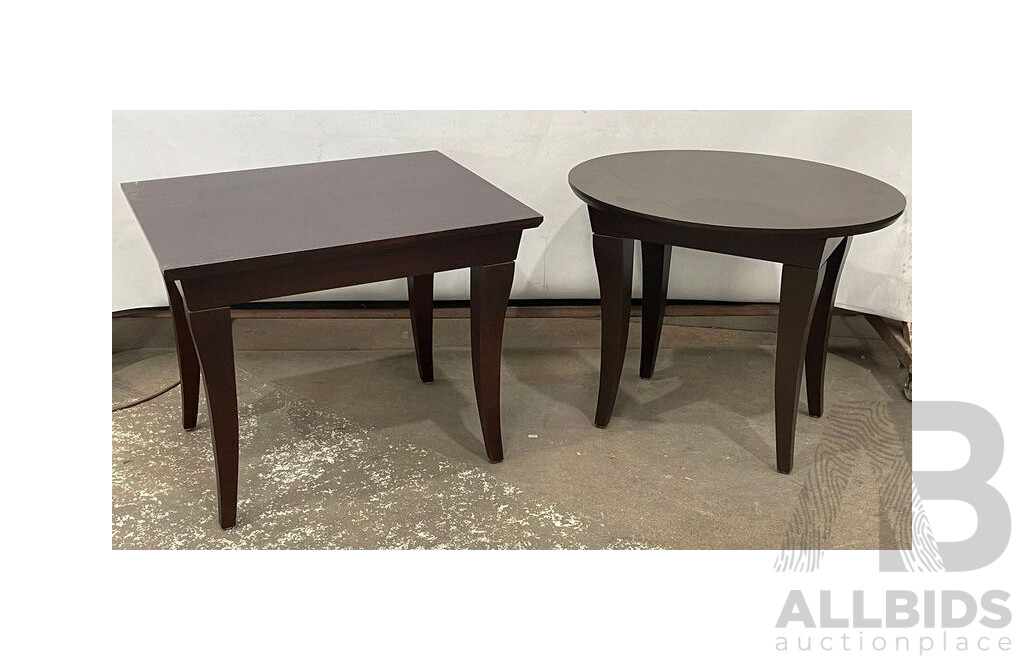 Matching Timber Side Tables - Lot of 2