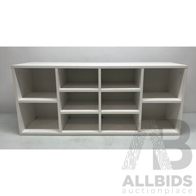 White Laminate Office Pigeon Hole Filing Cabinet