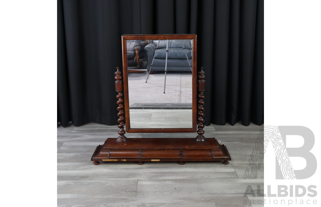 Restorable Victorian Mahogany Toilet Mirror