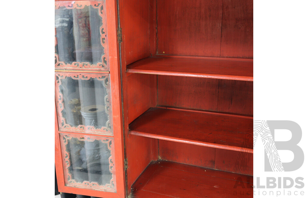 Chinese Hardwood Display Cabinet