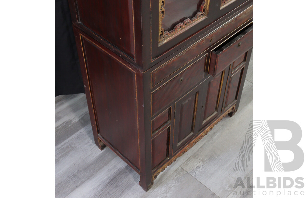 Chinese Hardwood Display Cabinet