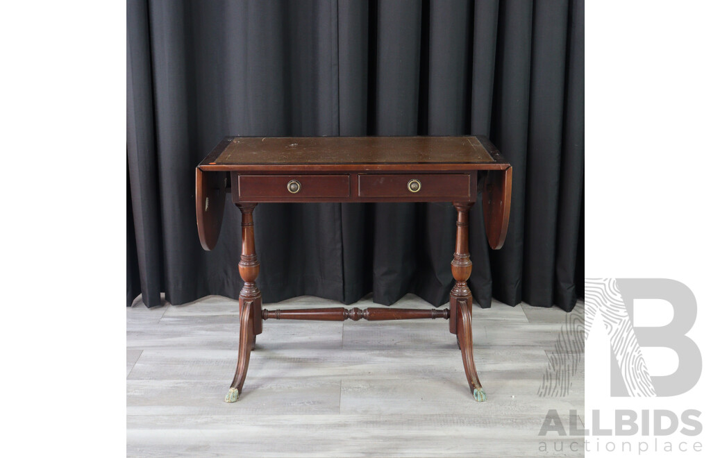 Regency Style Drop Side Sofa Table