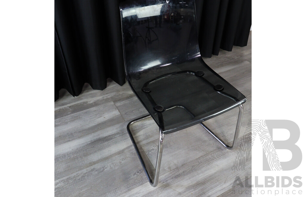 Tobias Grey Chrome Plated Ikea Chair