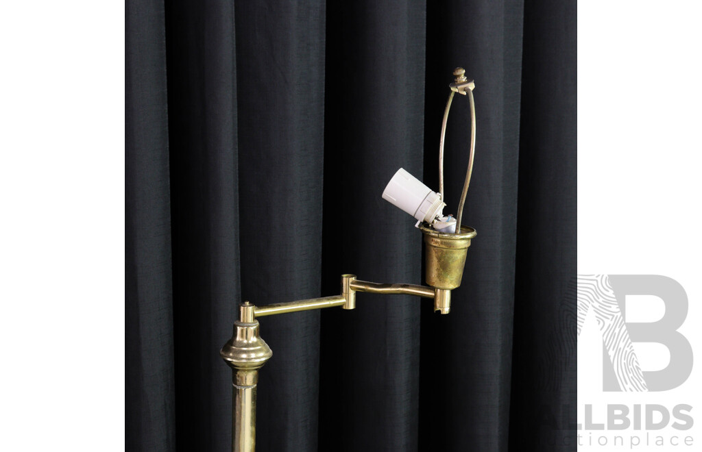 Vintage Gilt Adjustable Floor Lamp