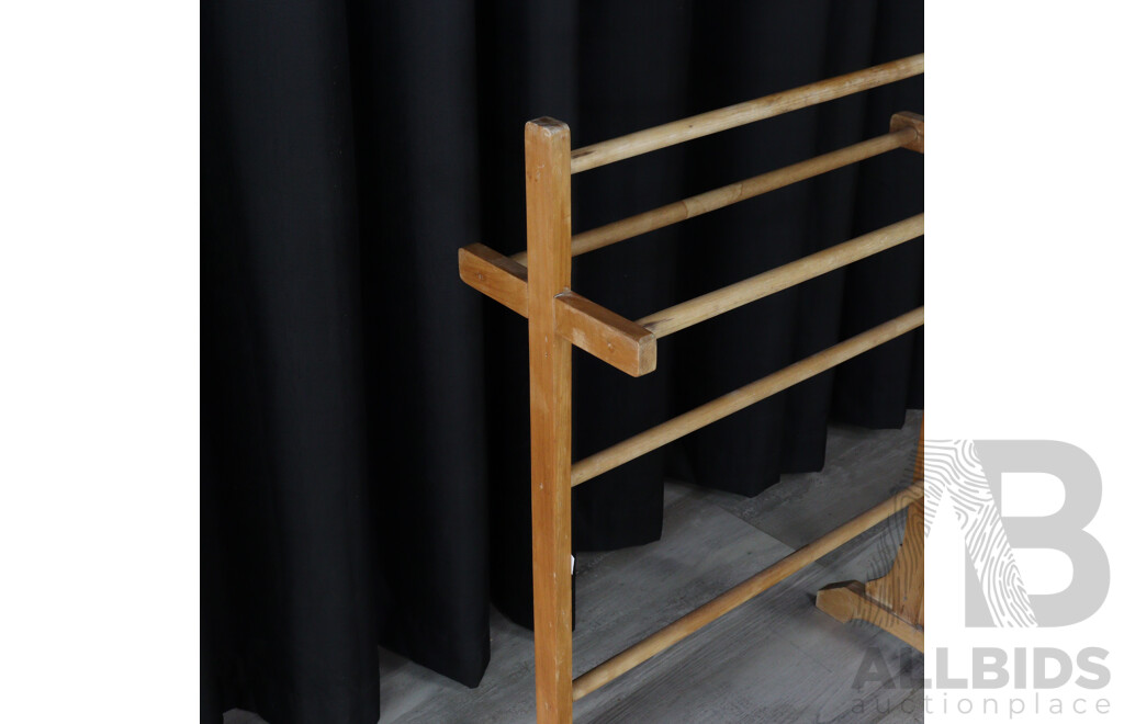 Vintage Pine Towel Rail Stand