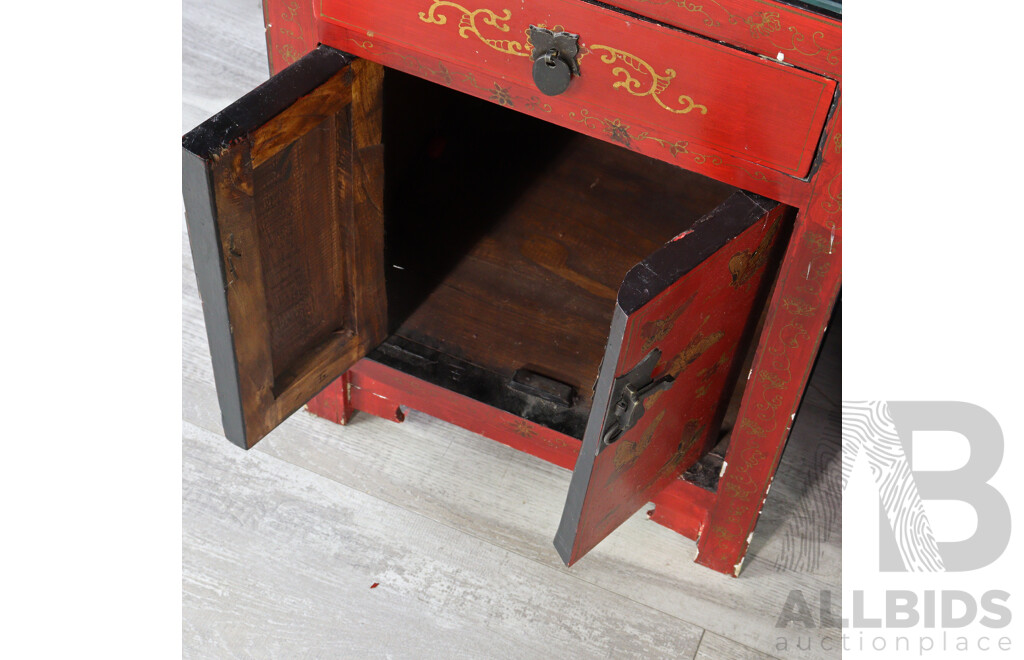 Pair of Chinese Painted Bedsides