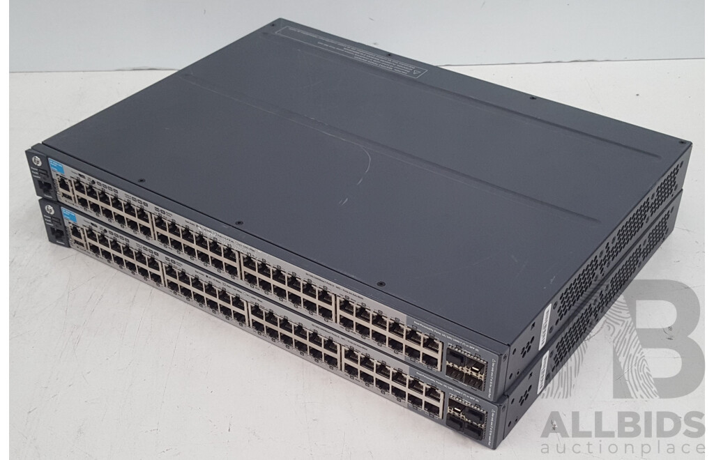 HP (J9728A) 2920-48G 48-Port Managed Gigabit Switch - Lot of Two
