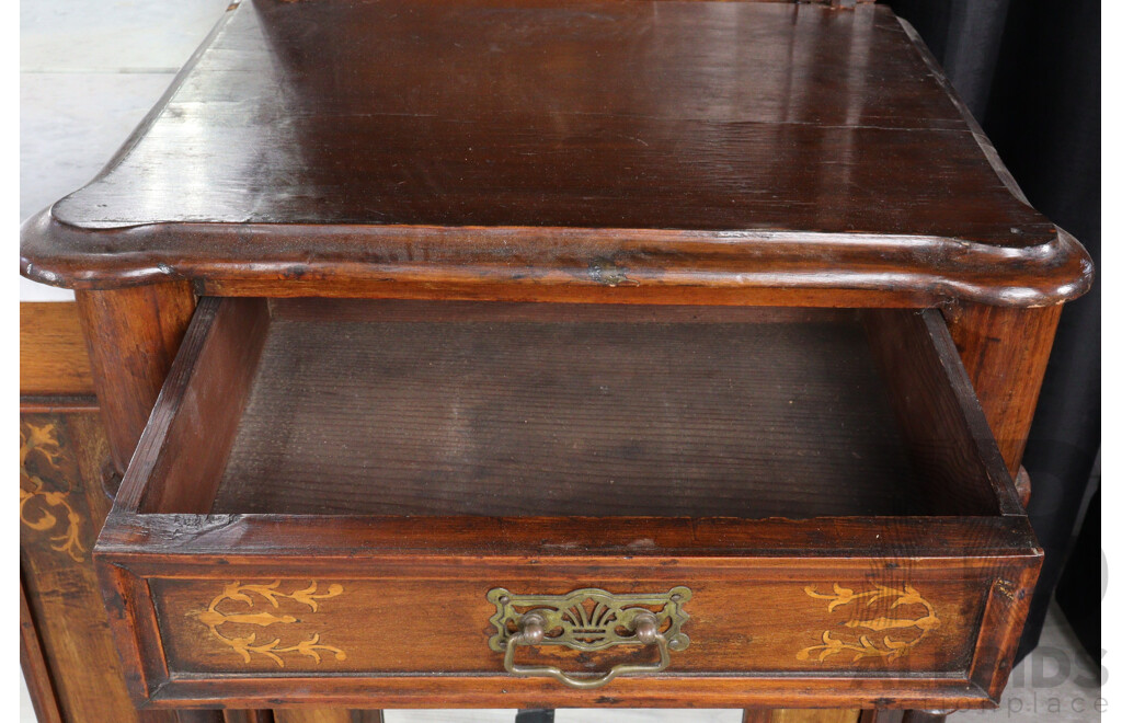 Victorian Inlaid Mirrored Back Sideboard