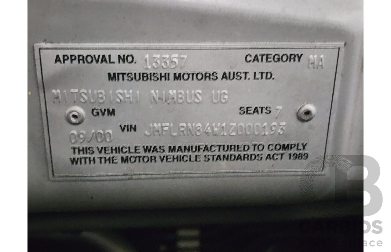 9/2000 Mitsubishi Nimbus  UG 4d Wagon Silver 2.4L