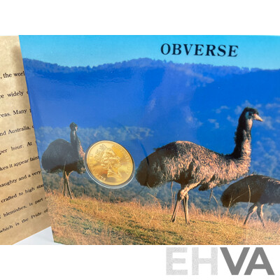 Australian RAM 1991 Gold Two Hundred Dollar Coin, Pride of Australia, Emu