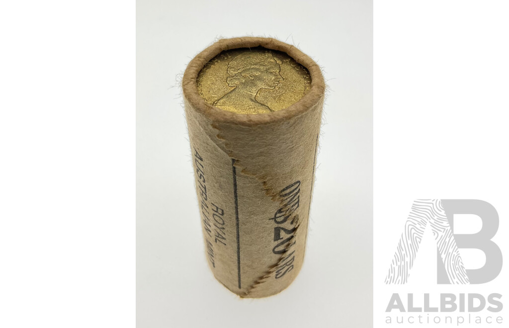 Australian RAM 1984 UNC One Dollar Coin Roll, First Year Issue