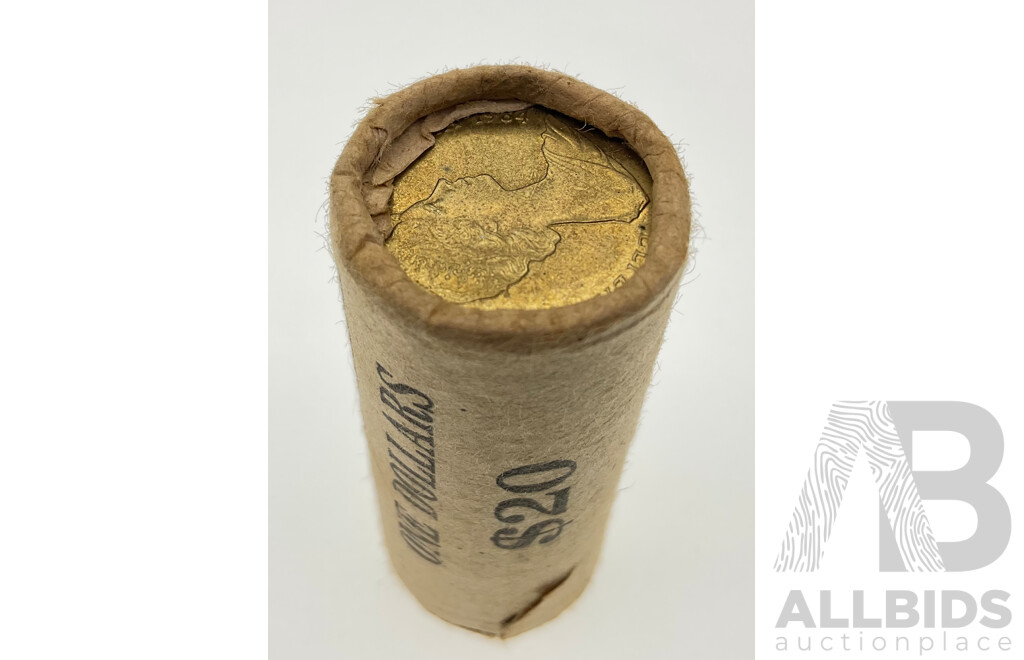 Australian RAM 1984 UNC One Dollar Coin Roll, First Year Issue