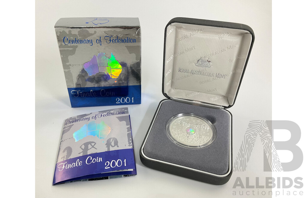 Australian RAM 2001 Silver Proof Five Dollar, Centenary of a Federation .999