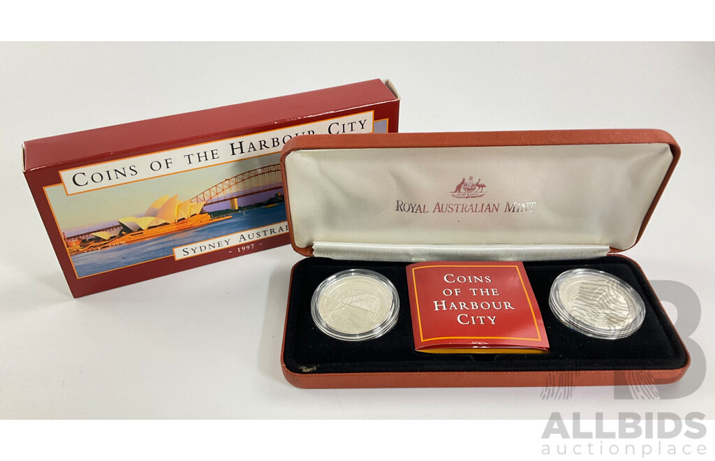 Australian RAM 1997 Silver Ten Dollar Coins of the Harbour City .999