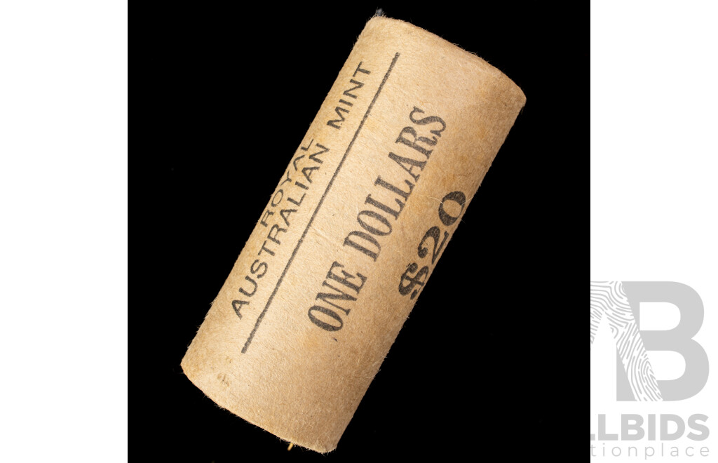 Australian RAM 1984 UNC One Dollar Coin Roll, First Year Issue