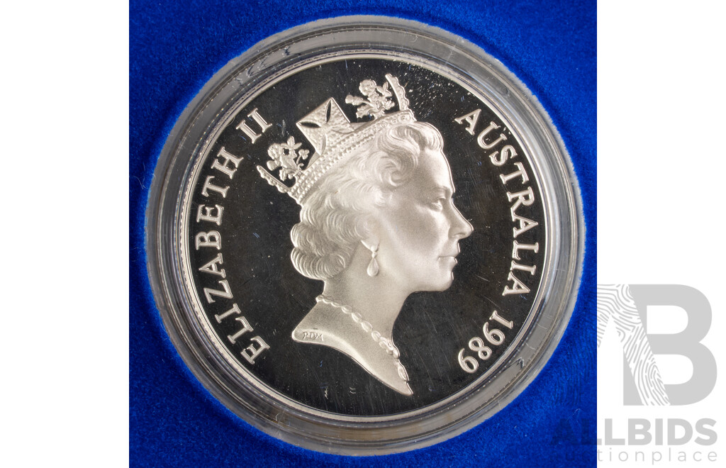 Australian RAM 1989 Silver Proof Ten Dollar Coin, Birds of Australia, Kookaburra .925