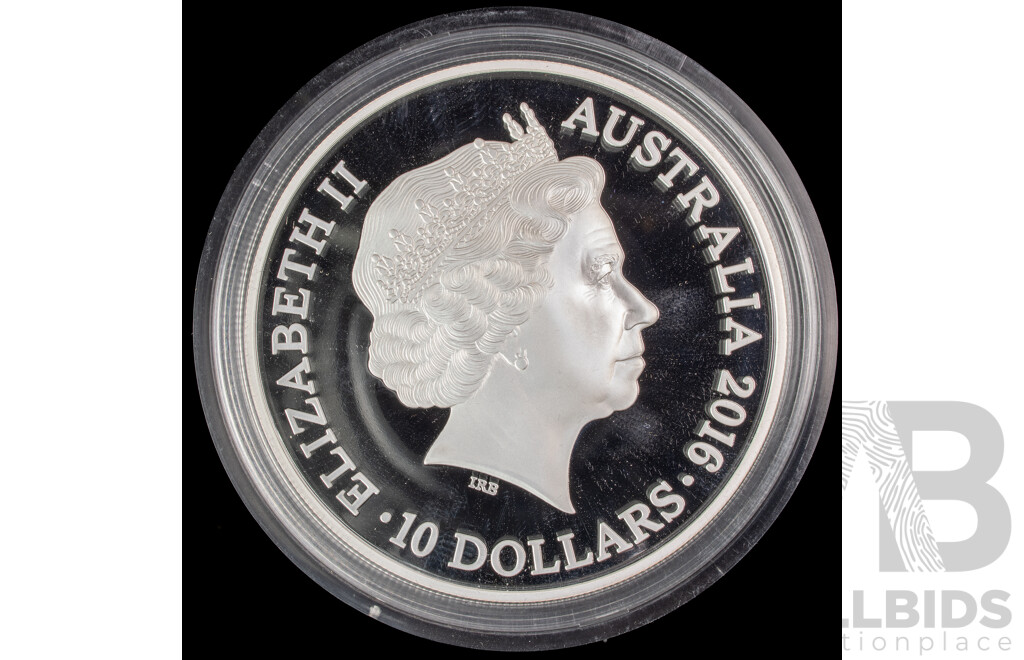 Australian RAM 2016 Silver Proof Ten Dollar Coin, Lunar Series Year of the Monkey .999