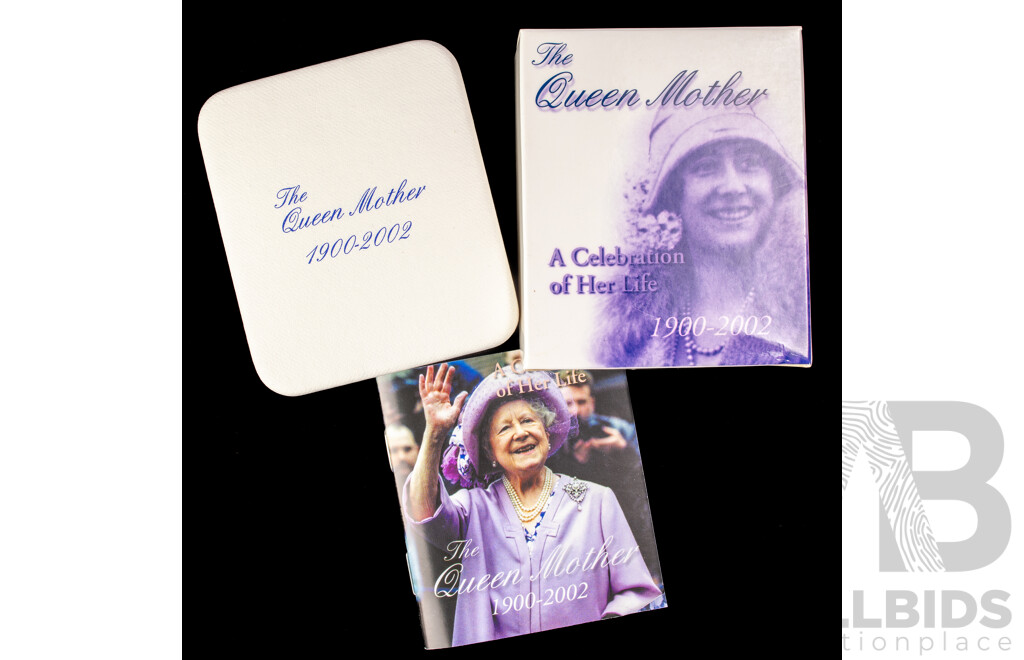 Australian RAM 2002 Silver Proof Five Dollar Coin, Queen Mother, Celebration of Her Life .999