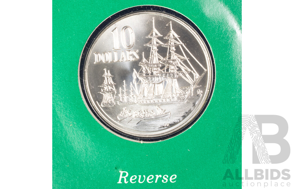 Australian RAM 1988 Silver UNC Ten Dollar Coin, Bicentennial .925