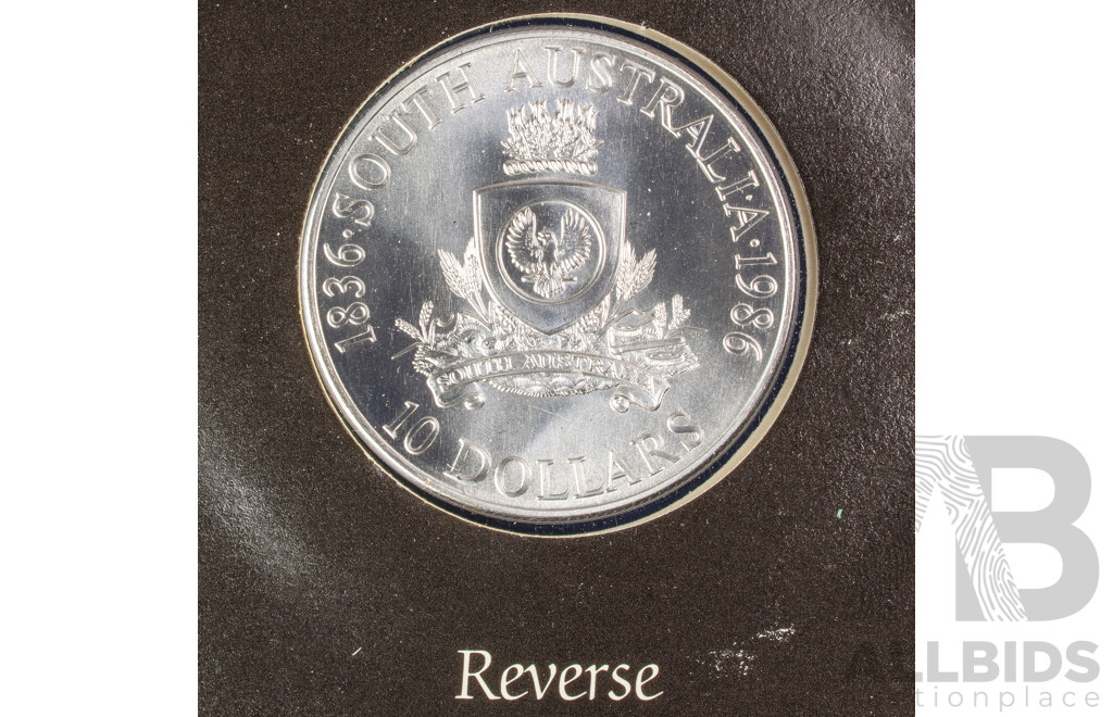 Australian RAM 1986 Silver Ten Dollar Coin, State Series South Australia .925