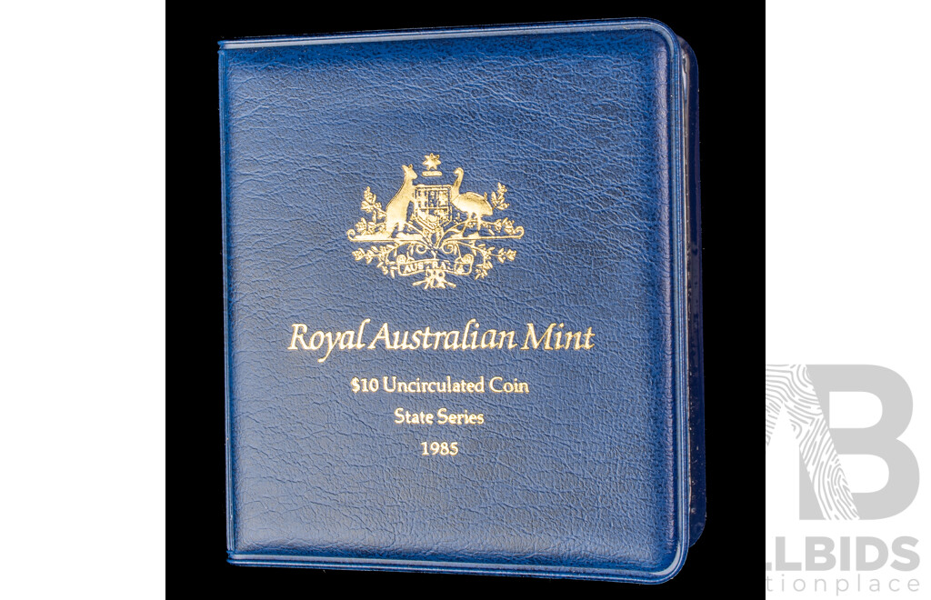 Australian RAM 1985 Silver Ten Dollar Coin, State Series, Victoria .925