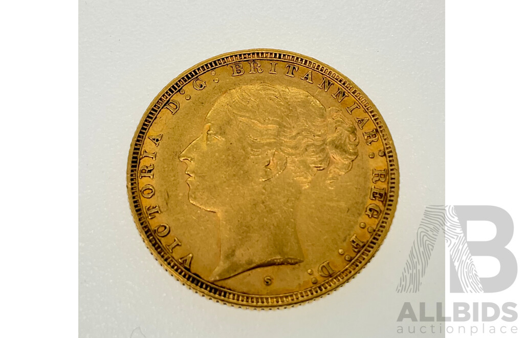 Australian 1881 QV Gold Sovereign, St George Reverse, Sydney Mint .917