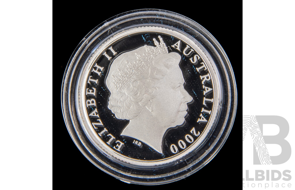 Australian RAM 2000 Silver Proof One Dollar Coin, HMAS Sydney II .999