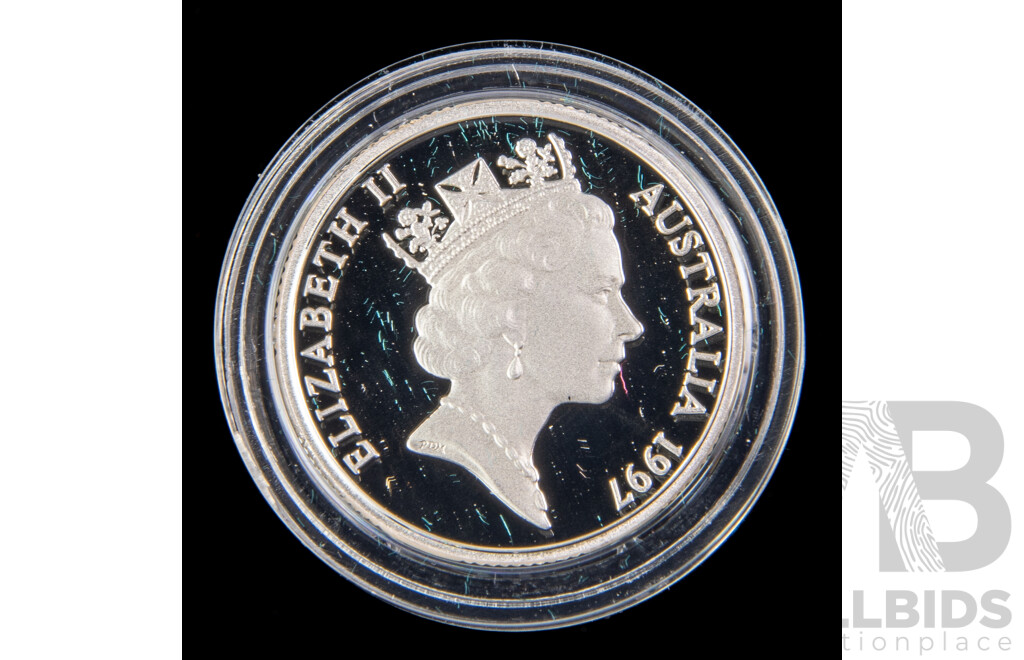 Australian 1997 Silver Proof One Dollar Coin, Charles Kingsford Smith .999