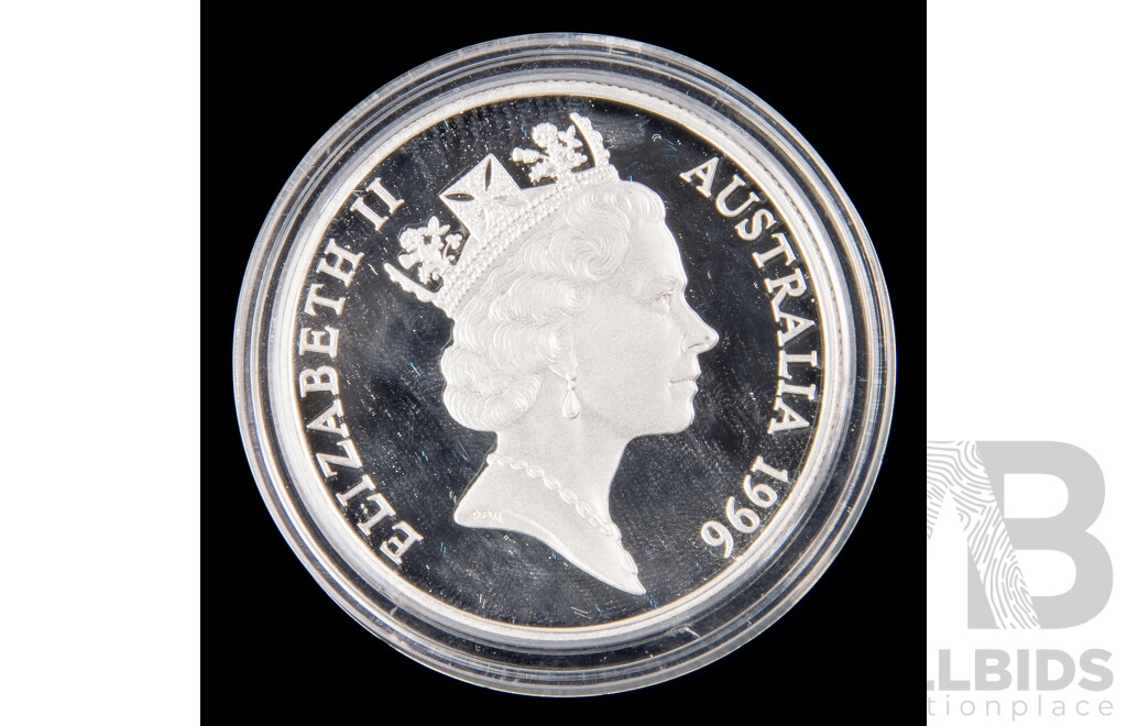 Australian RAM 1996 Silver Piedfort Proof Ten Dollar Coin, Australia's Endangered Species, Southern Right Whale .925