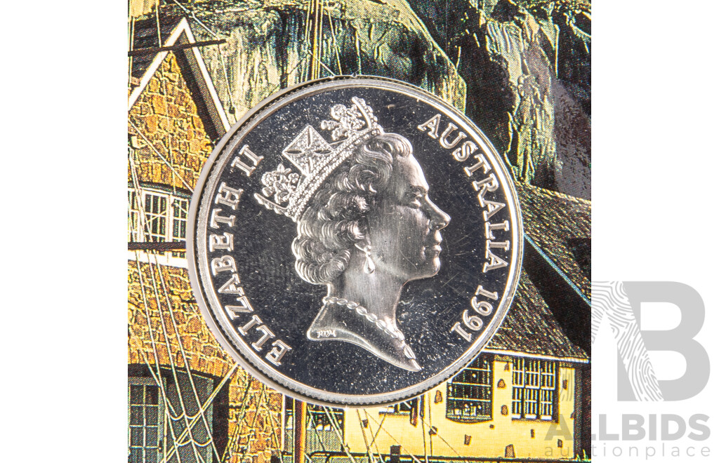 Australian RAM 1991 Silver Ten Dollar Coin, State Series Tasmania .925