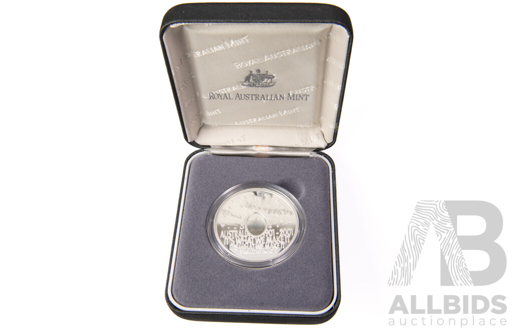 Australian RAM 2001 Silver Proof Five Dollar Coin, Centenary of Federation Finale Coin .999