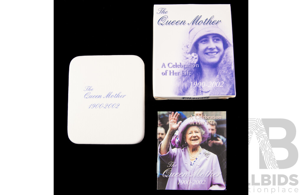 Australian RAM 2002 Silver Proof Five Dollar Coin, Queen Mother, Celebration of Her Life .999