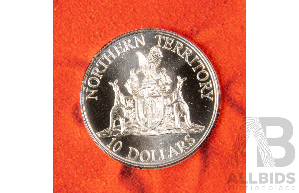 Australian RAM 1992 Silver Ten Dollar Coin, State Series Northern Territory .925