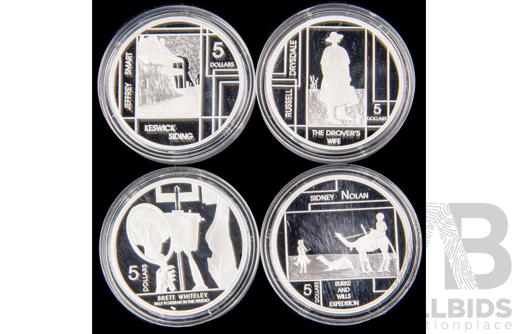 Australian RAM Masterpieces in Silver Australian Art Four Coin Set .999