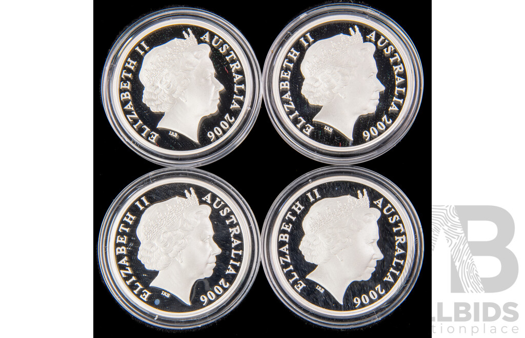 Australian RAM Masterpieces in Silver Australian Art Four Coin Set .999